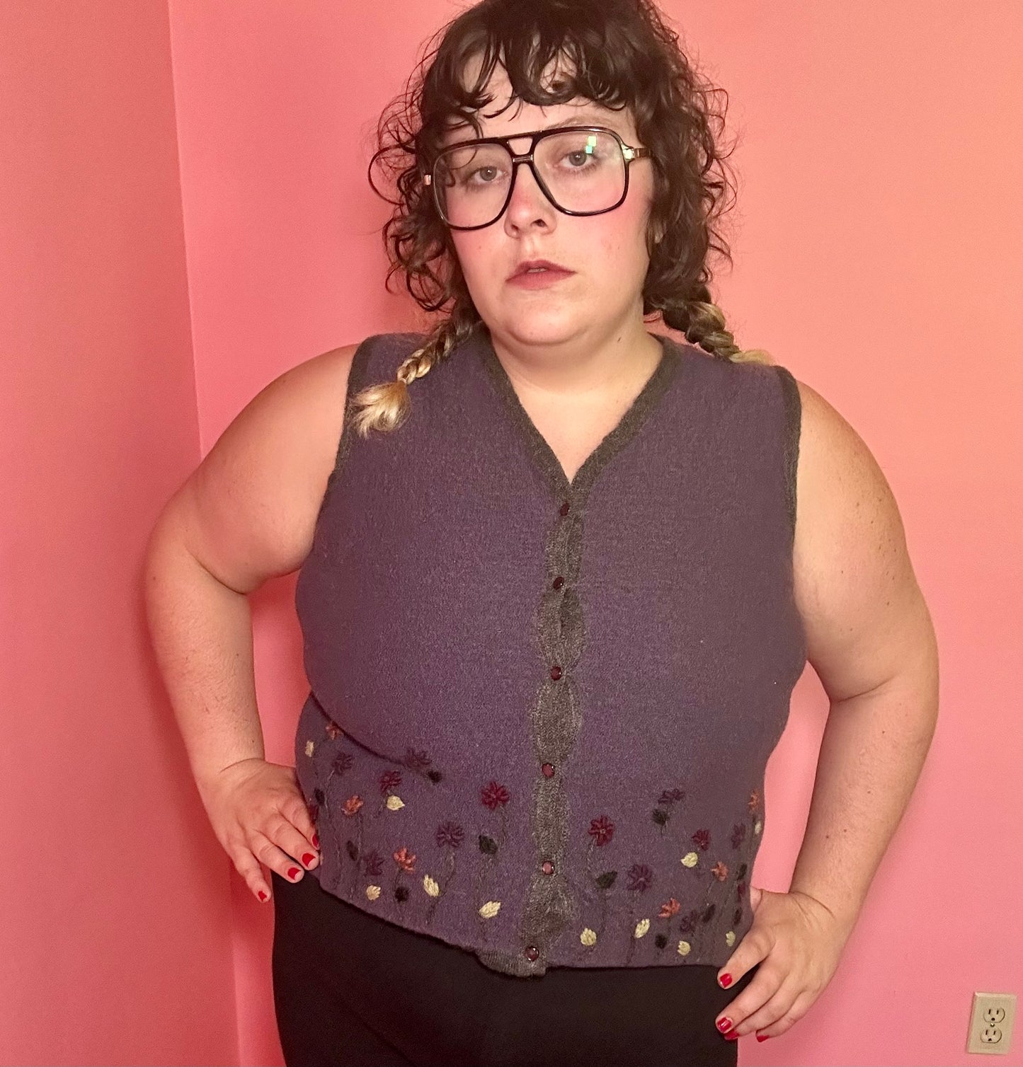 Purple Wool Vest (X-Large)