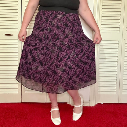 Pink Floral Reversible Skirt (22W)