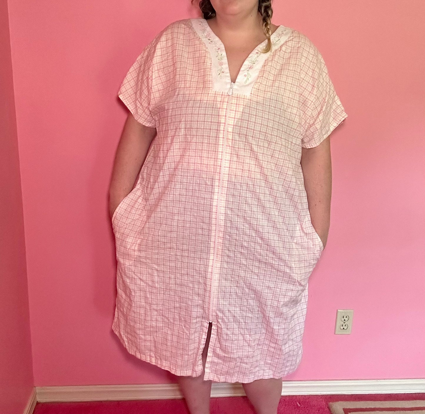 Pink Plaid Nightgown (3X)