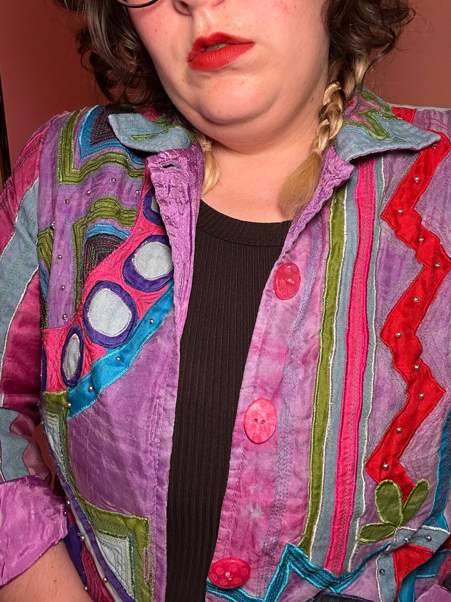 Funky Whimsical Purple Jacket (XL)