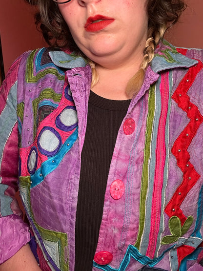 Funky Whimsical Purple Jacket (XL)