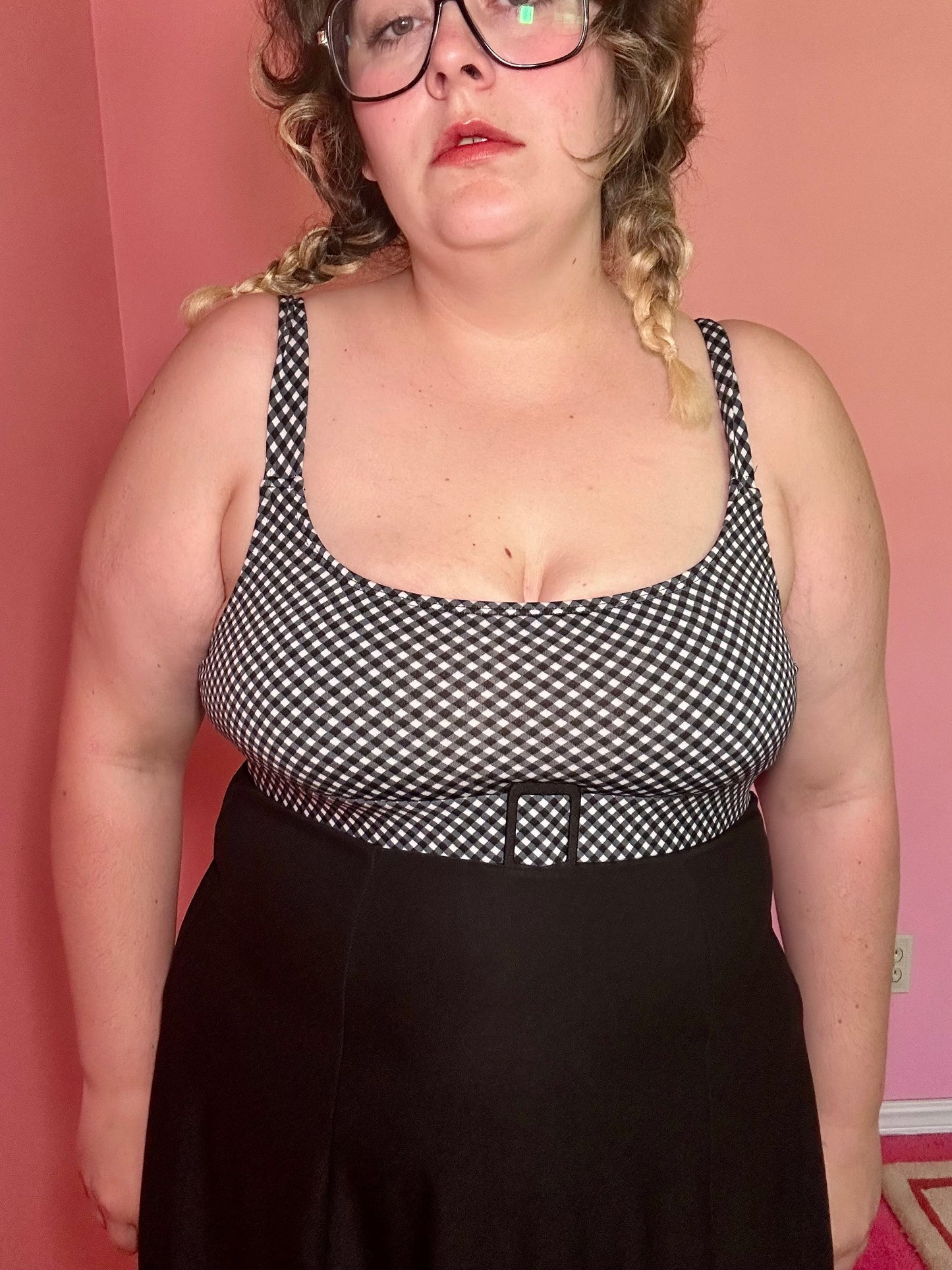 Gingham Swim Dress (14W)