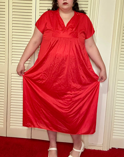Red Satin Kaftan (OS)