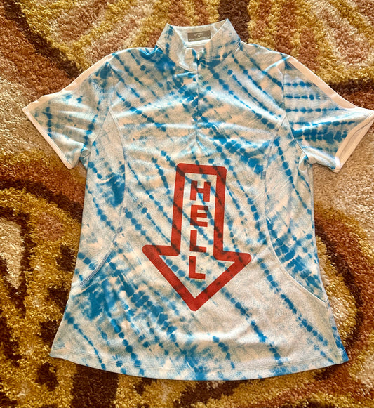 Hell Arrow Blue Tie Dye Top (L)