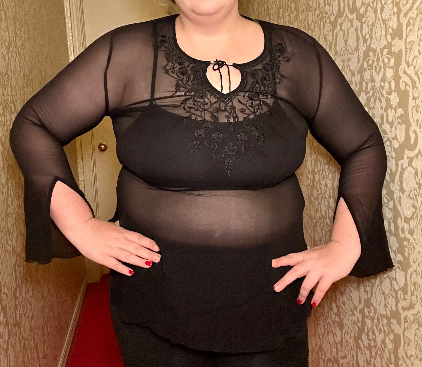 Sheer Boho Black Blouse (16)