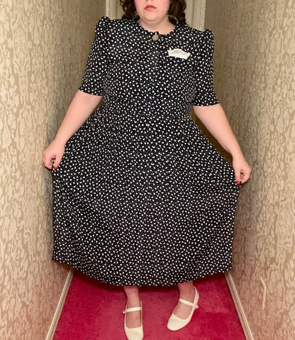 Blue Floral Retro Dress (16)