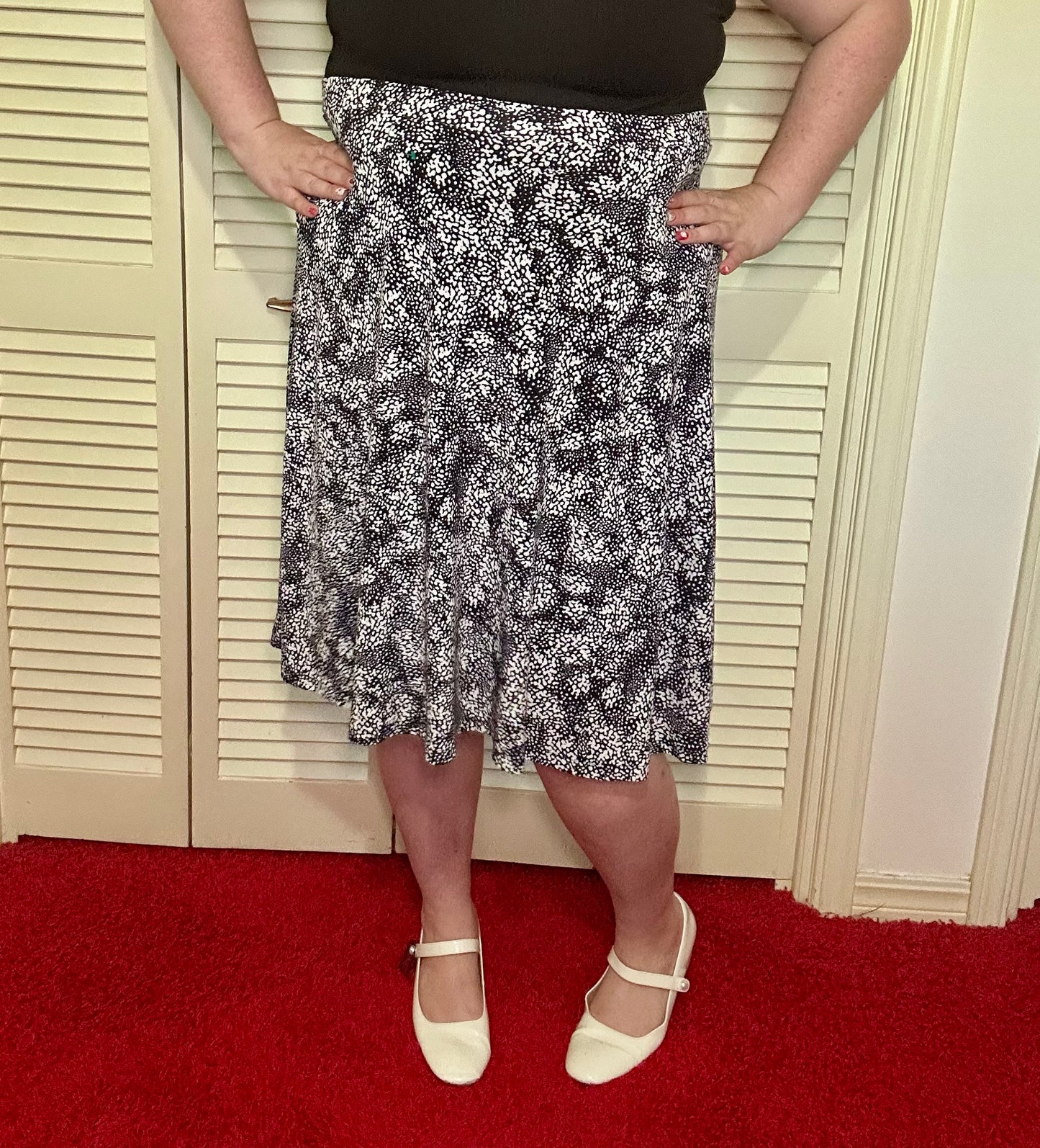Black and White Graphic Skirt (16/18)