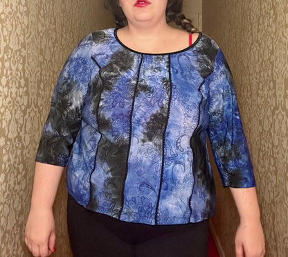 Blue Corset Style Top (2X)