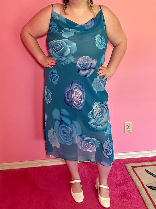 Blue Rose Dress (2XL)