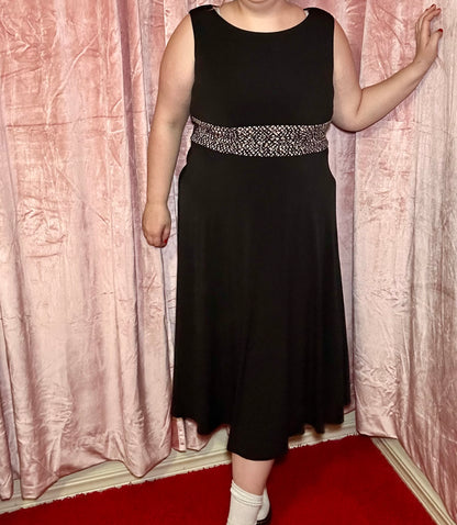 Black 90s Midi Dress (16W)
