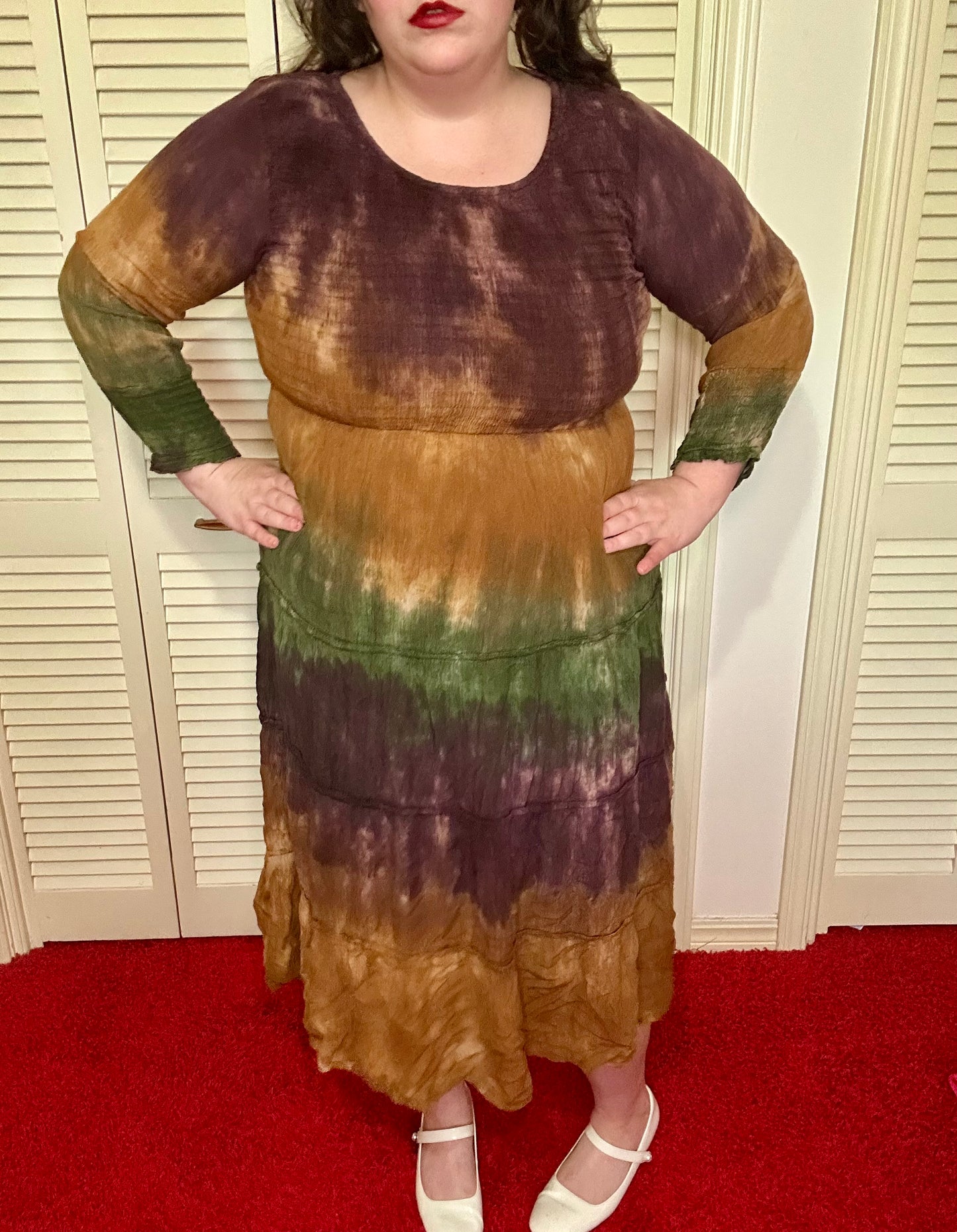 Earth Tone Tie Dye Dress (L)