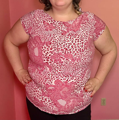 Pink Leopard Top (XL)