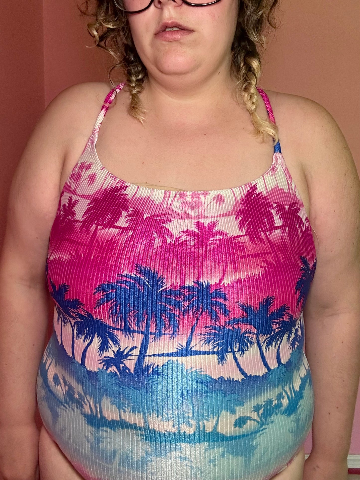 Palm Tree Swimsuit (1X)