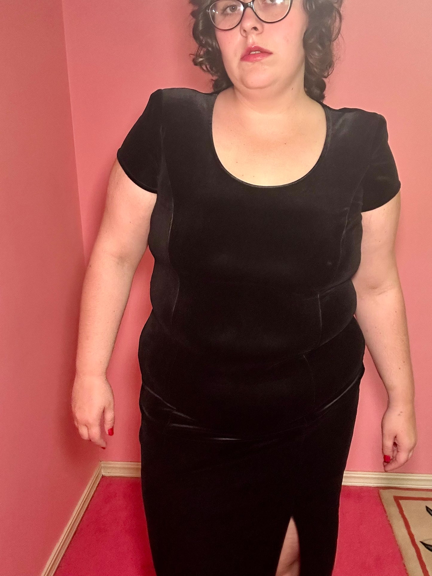 Black Velvet Dress (13/14)