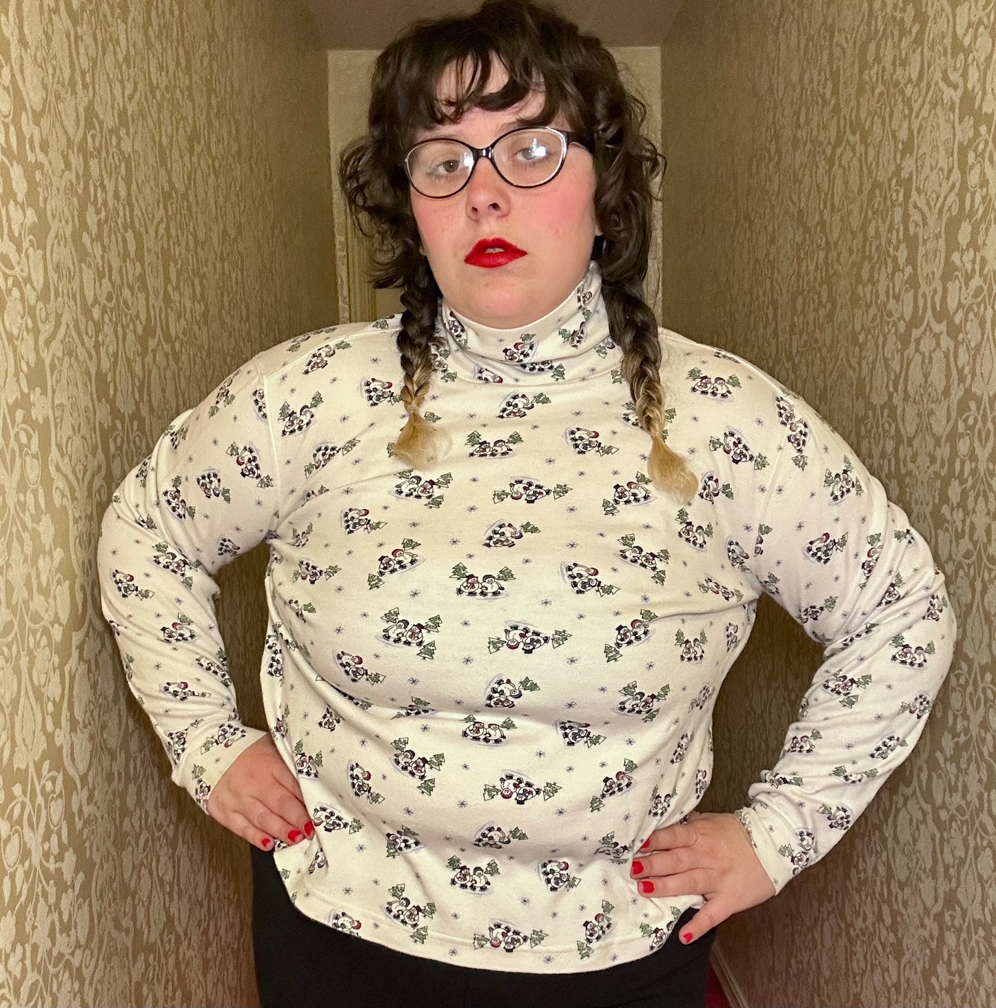 Snowmen Turtleneck Top (XL)