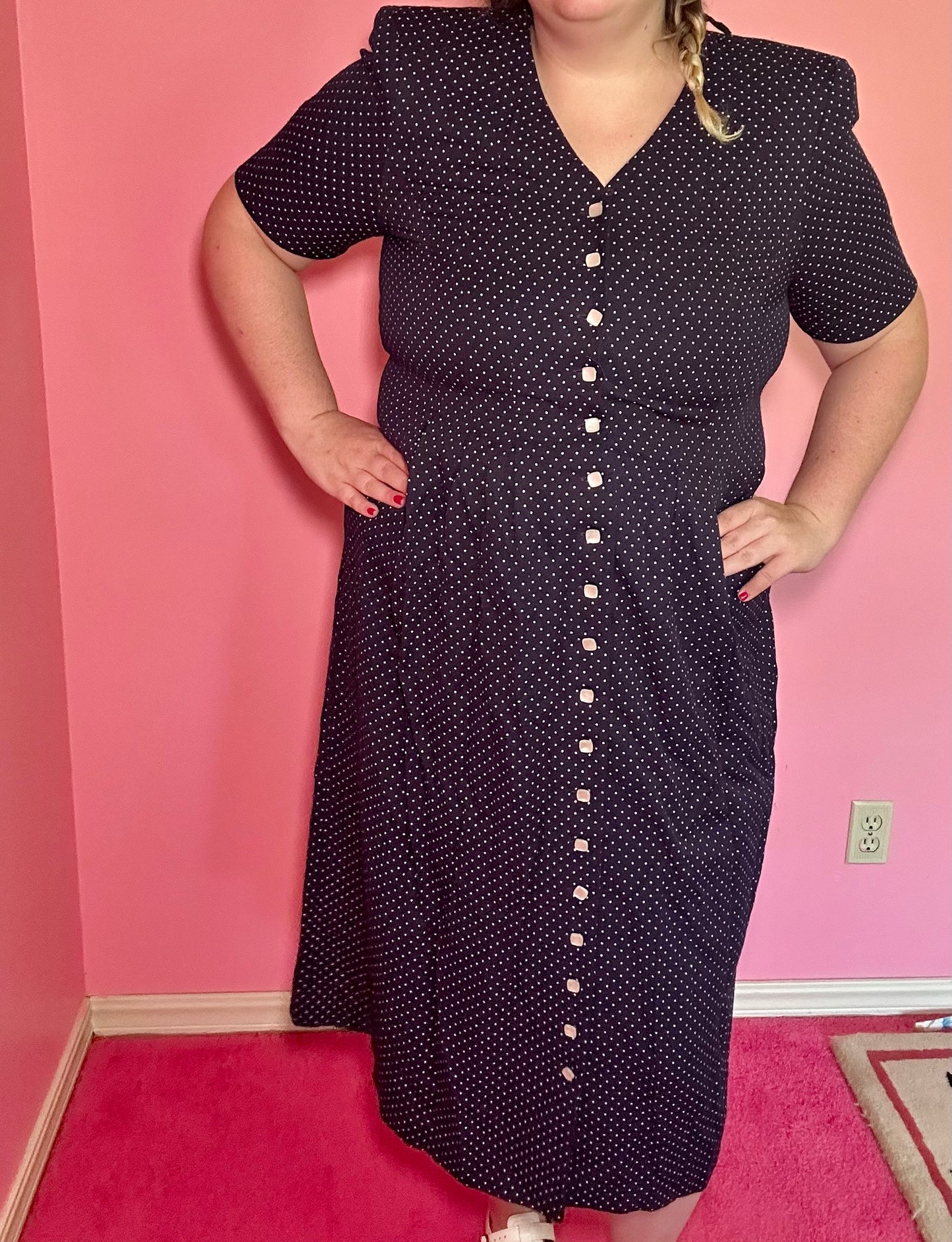 Button Up Polkadot Dress (16)