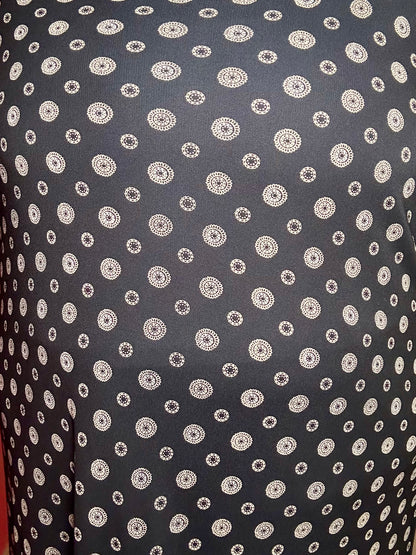 90s Black Dots Maxi Skirt (L)