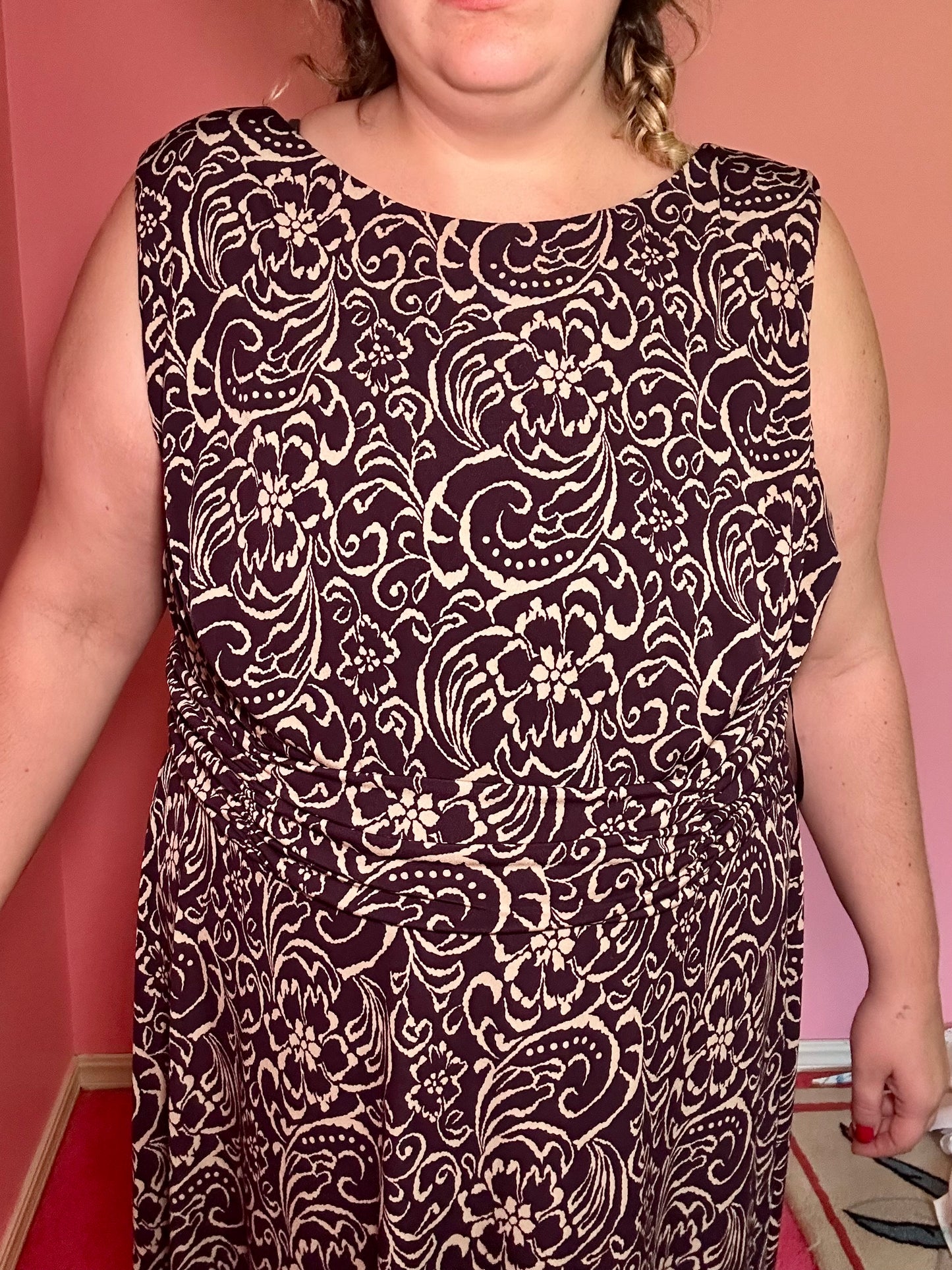Dark Purple Floral Dress (24W)