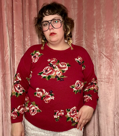 Rose Knit Sweater (L)