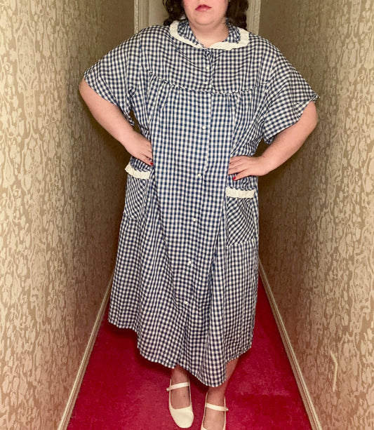 Blue Gingham Night Gown (4X)