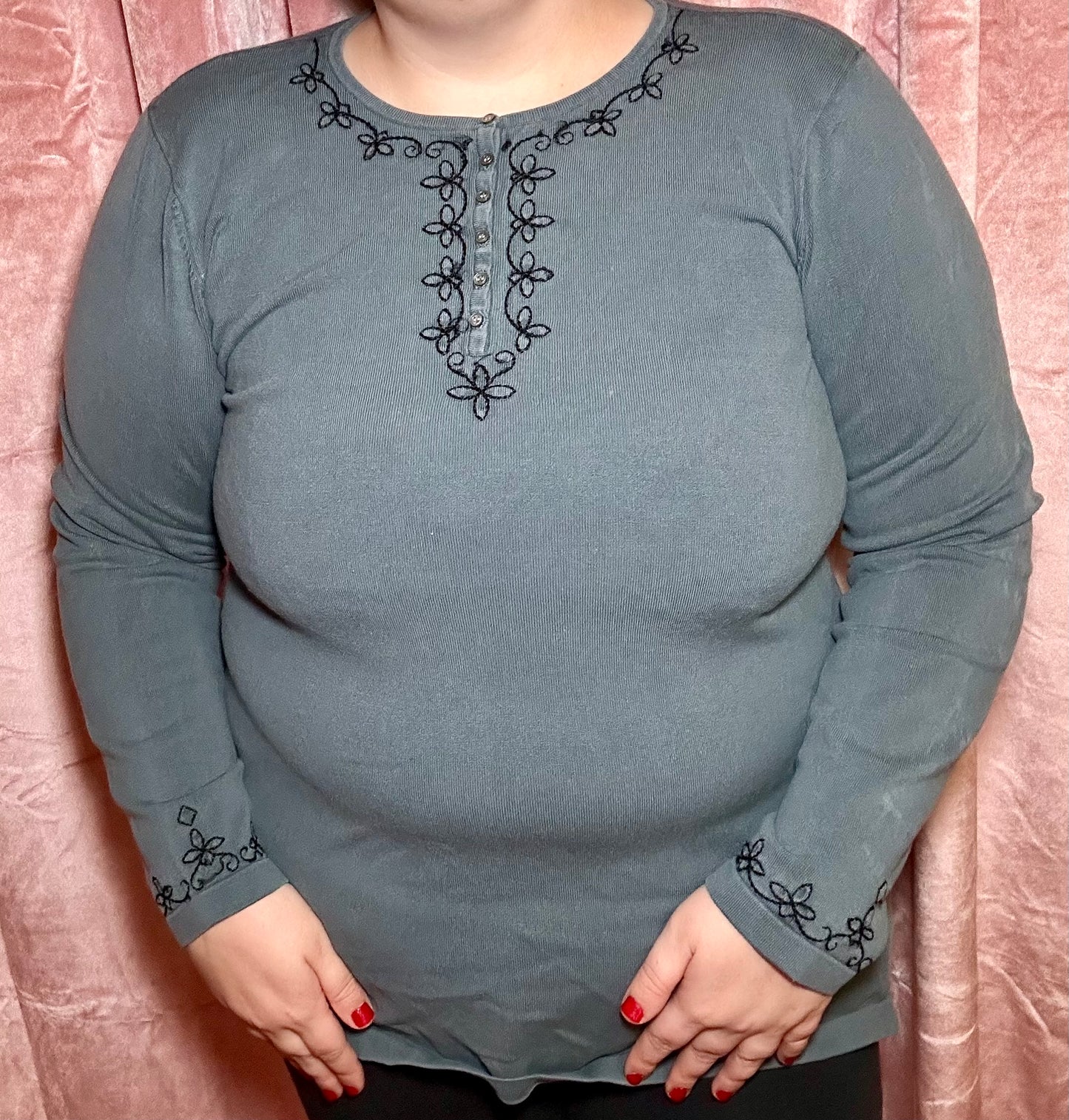 Grey Long Sleeve Top (XL)
