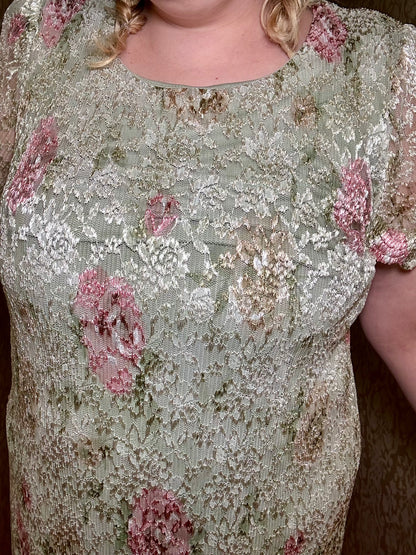 Teal Lace Rose Dress (18)