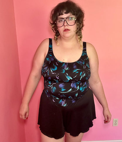 Watercolor Swim Dress (22W)