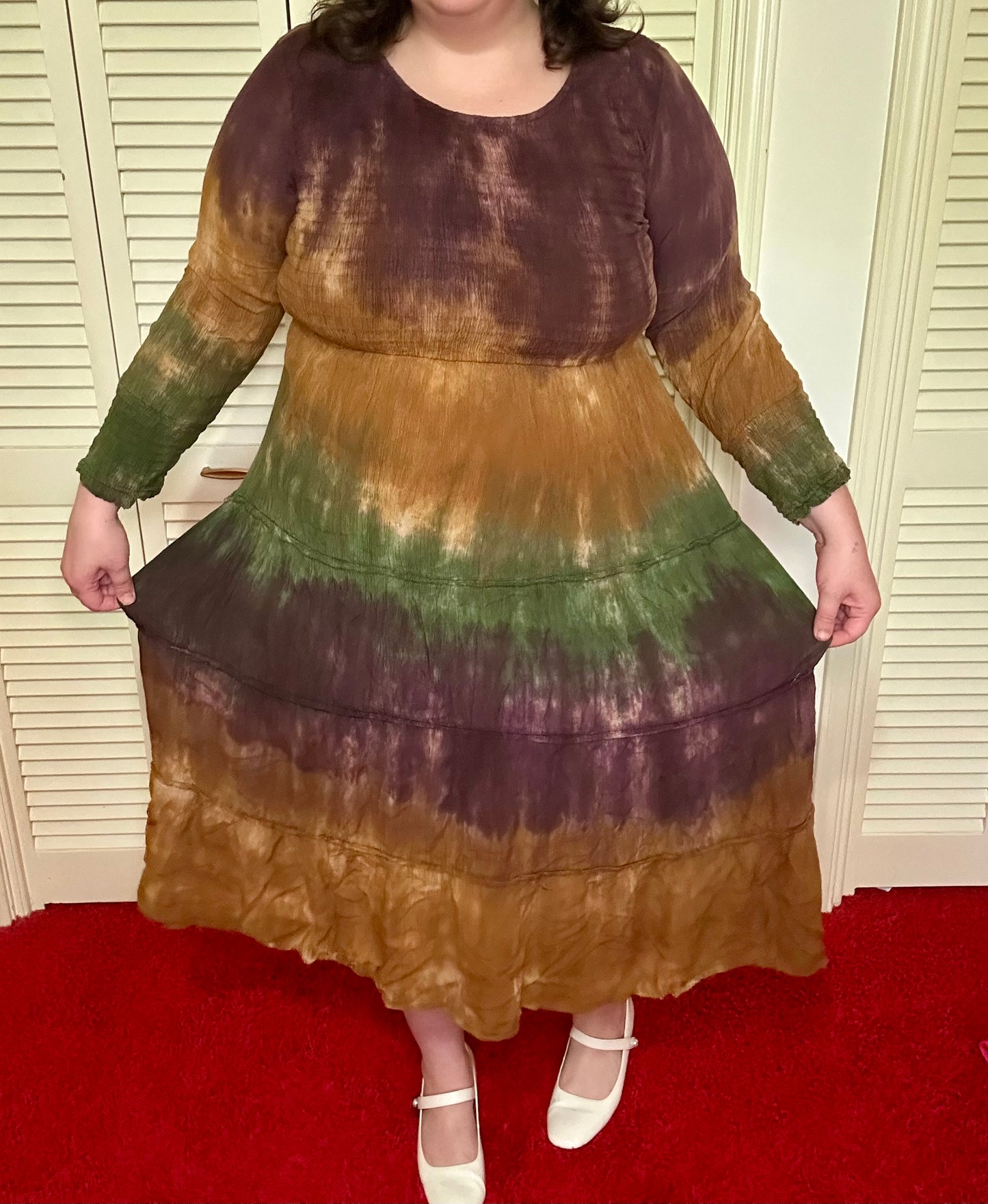Earth Tone Tie Dye Dress (L)