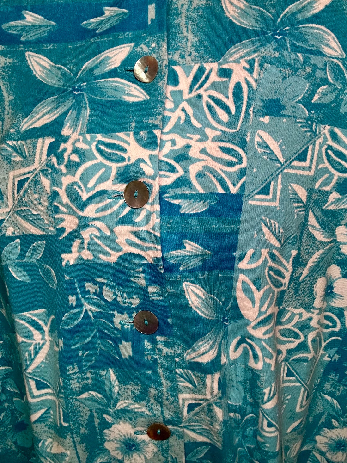 Blue Beach Floral Skirt (2X)