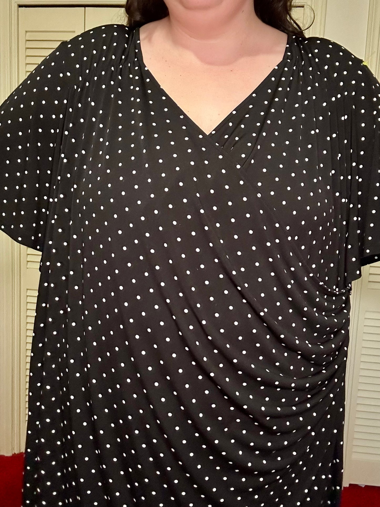 Black Polka Dot Dress (5X)