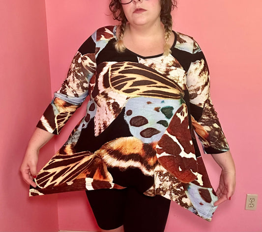 Butterfly Print Blouse (L)