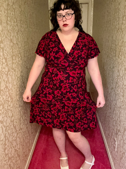 Red Floral Dress (XL)