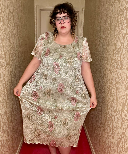 Teal Lace Rose Dress (18)