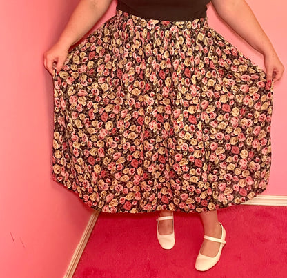 Pastel Rose Chiffon Skirt (2X)