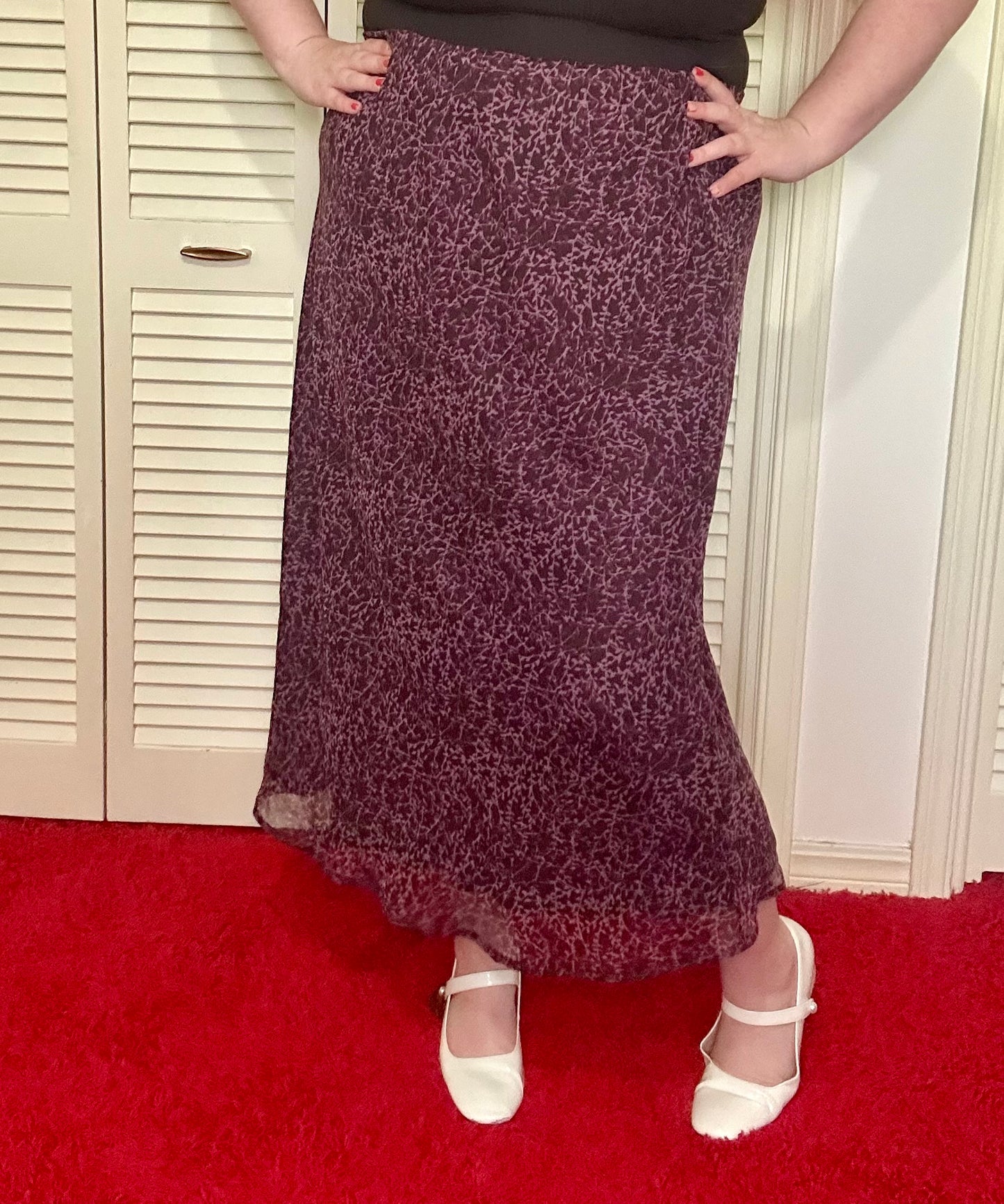 Purple Vines Chiffon Skirt (18/20)