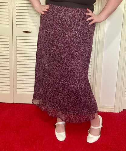 Purple Vines Chiffon Skirt (18/20)