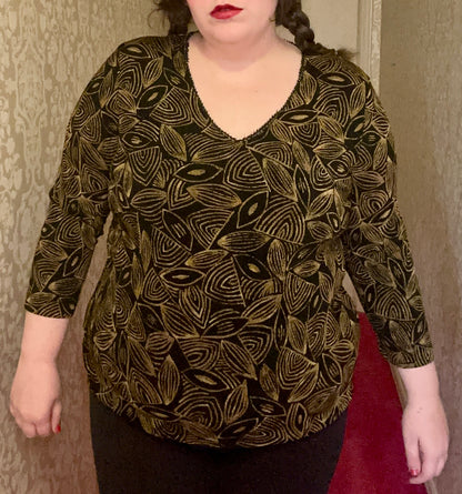 Beaded Leaf Top (XL)