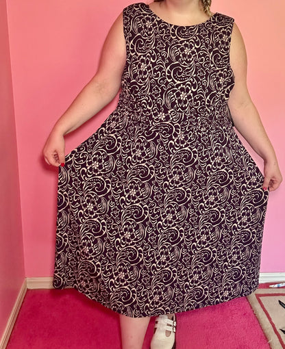 Dark Purple Floral Dress (24W)