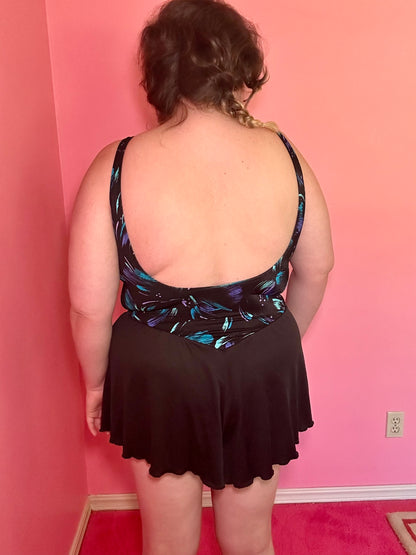 Watercolor Swim Dress (22W)