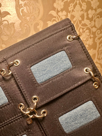 Denim Grommet Clutch