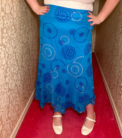 Blue Dots Fairy Skirt (XL)