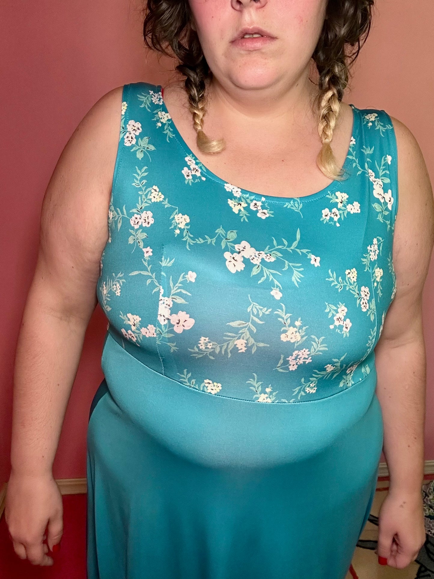Teal Floral Dress (18/20)