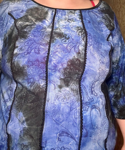 Blue Corset Style Top (2X)