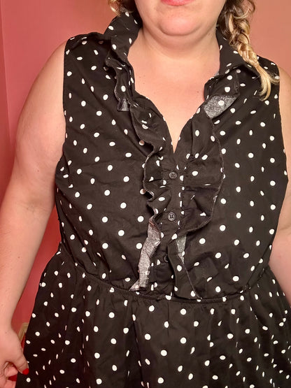 Polkadot Ruffle Dress (3X)