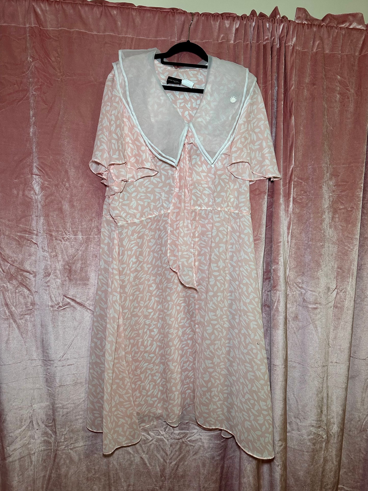 Pink Sheer Sailor Dress (20W)