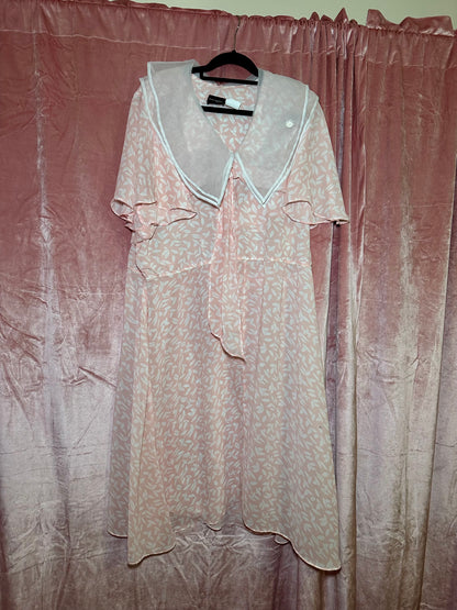Pink Sheer Sailor Dress (20W)