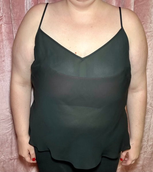 Black Chiffon Tank (2X)