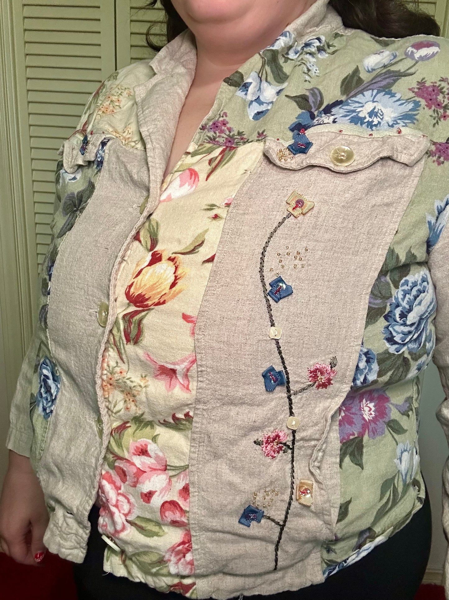 Patchwork Floral Button Up (16/18)