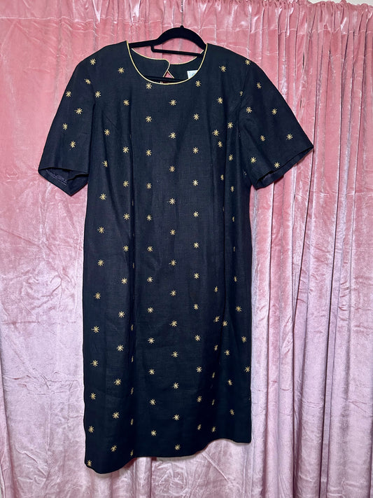 Black with Gold Embroidery Dress (16)