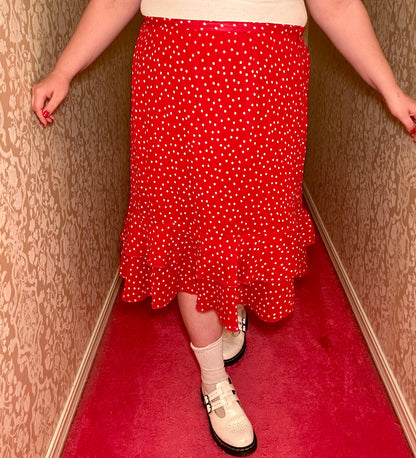Red Polka Dot Skirt (24W)